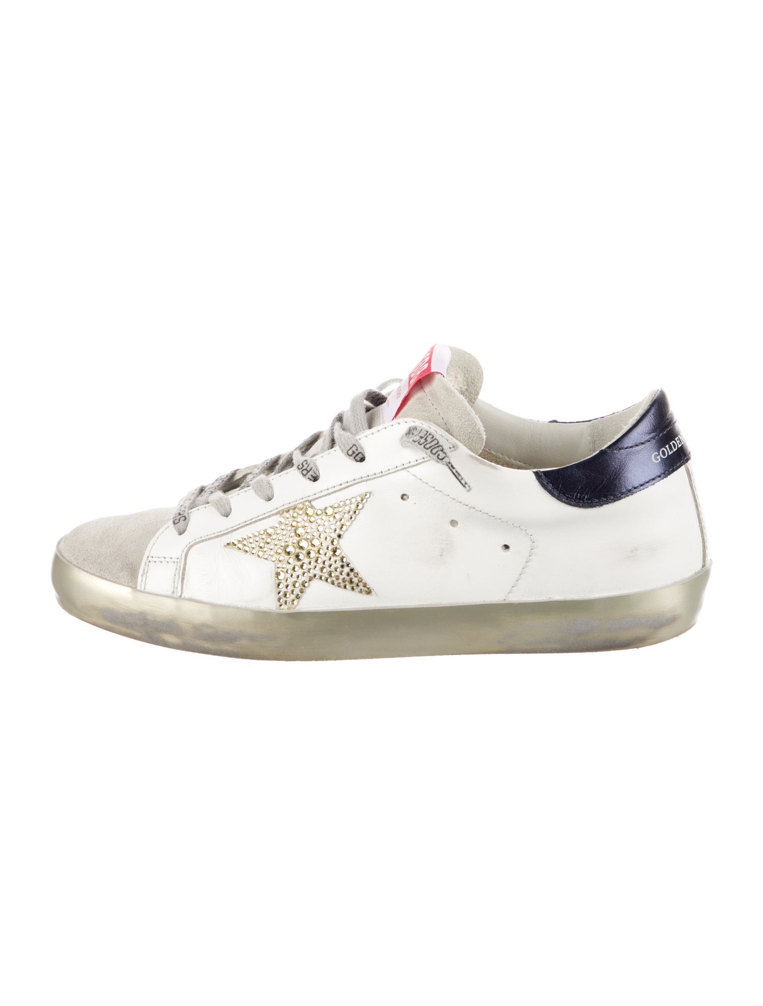Golden Goose Leather Printed Sneakers