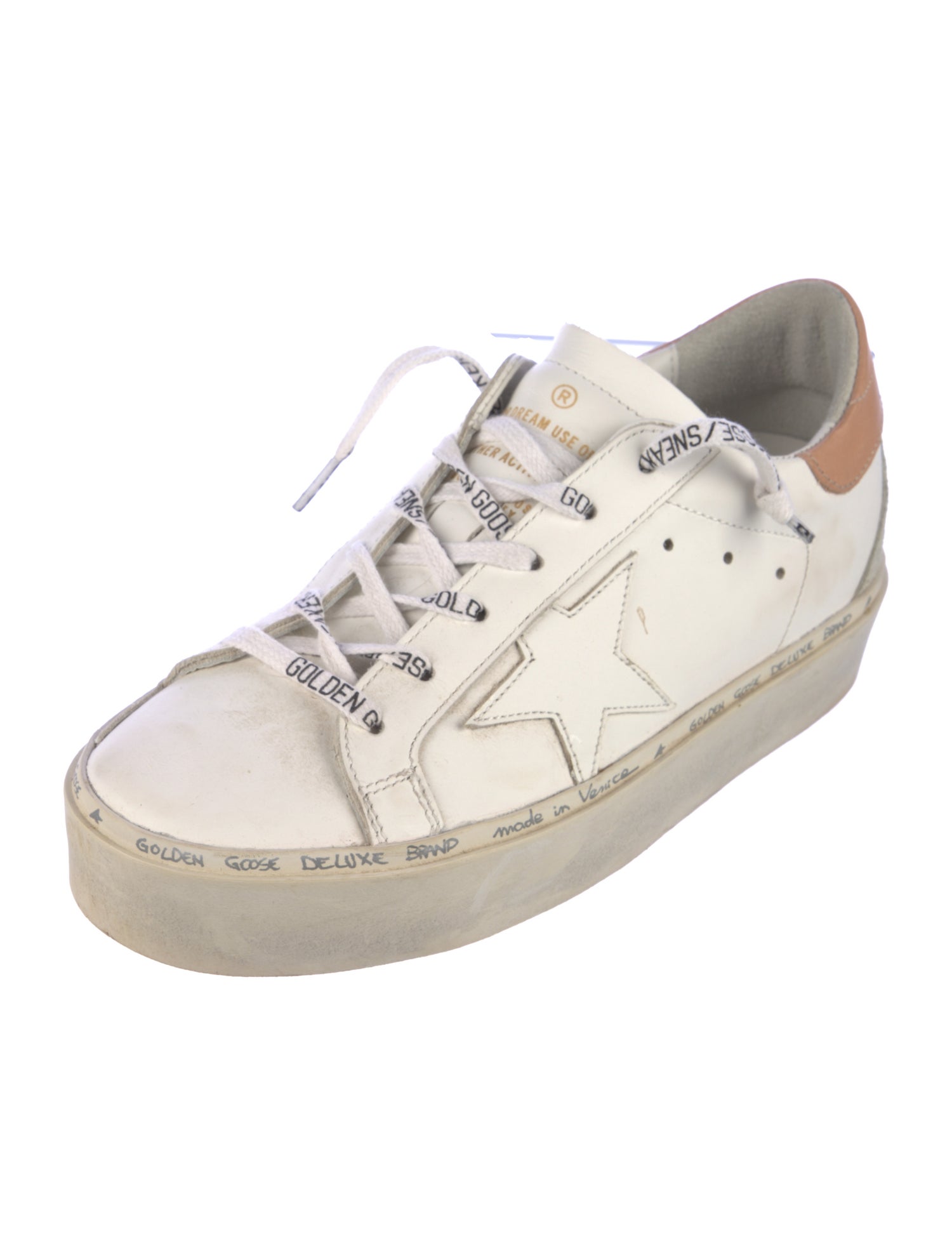 Golden Goose Leather Distressed Accents Sneakers