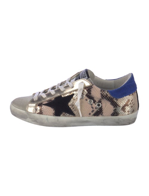 Golden Goose Leather Printed Sneakers