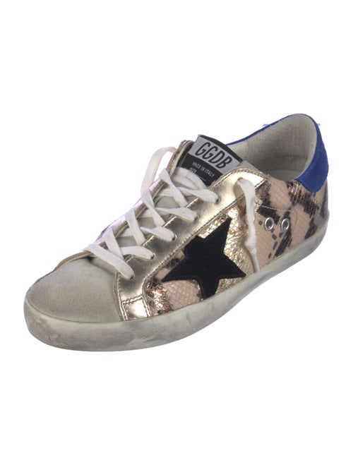Golden Goose Leather Printed Sneakers