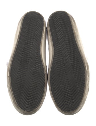 Golden Goose Leather Glitter Accents Sneakers