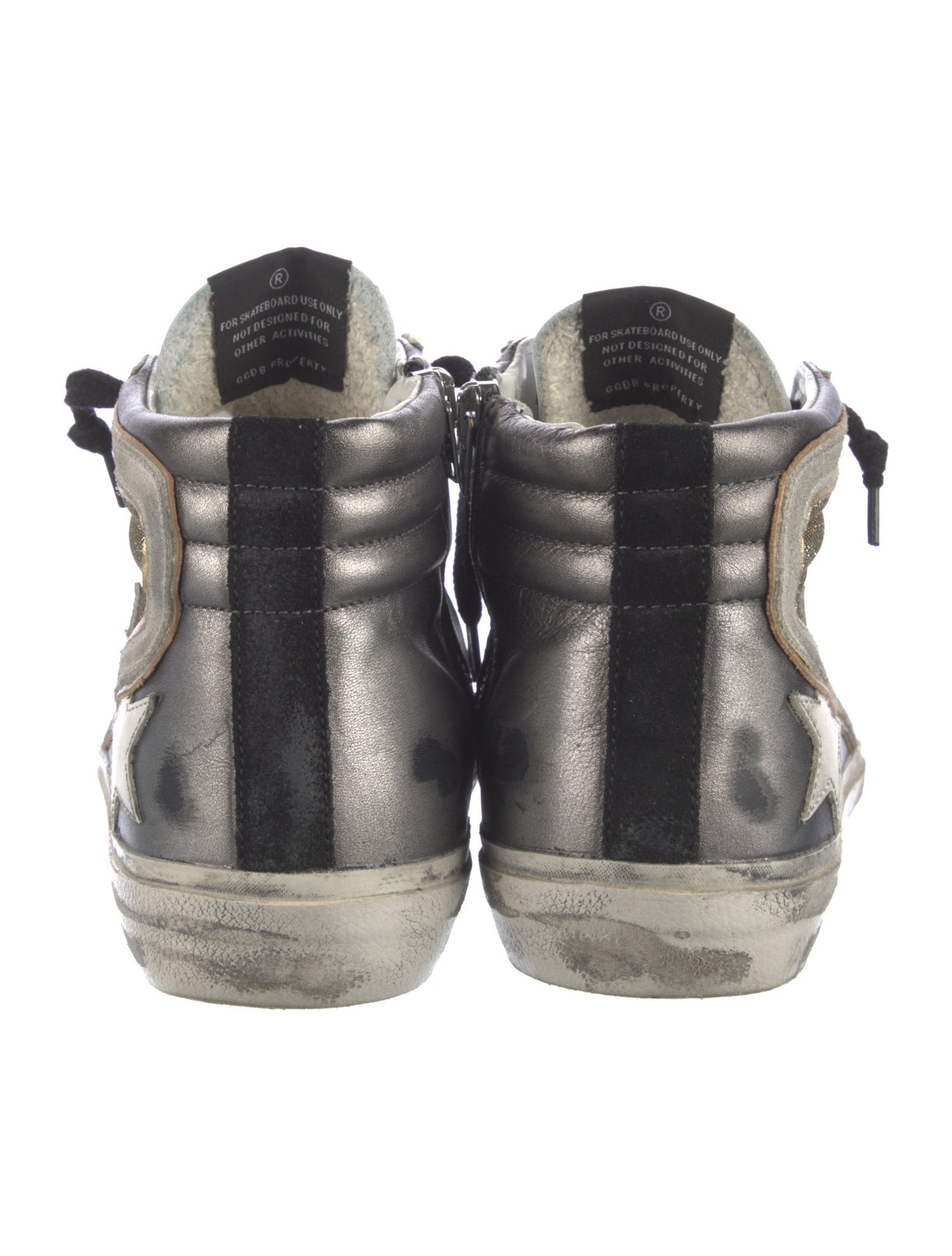 Golden Goose Leather Colorblock Pattern Sneakers