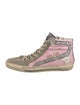 Golden Goose Leather Colorblock Pattern Sneakers