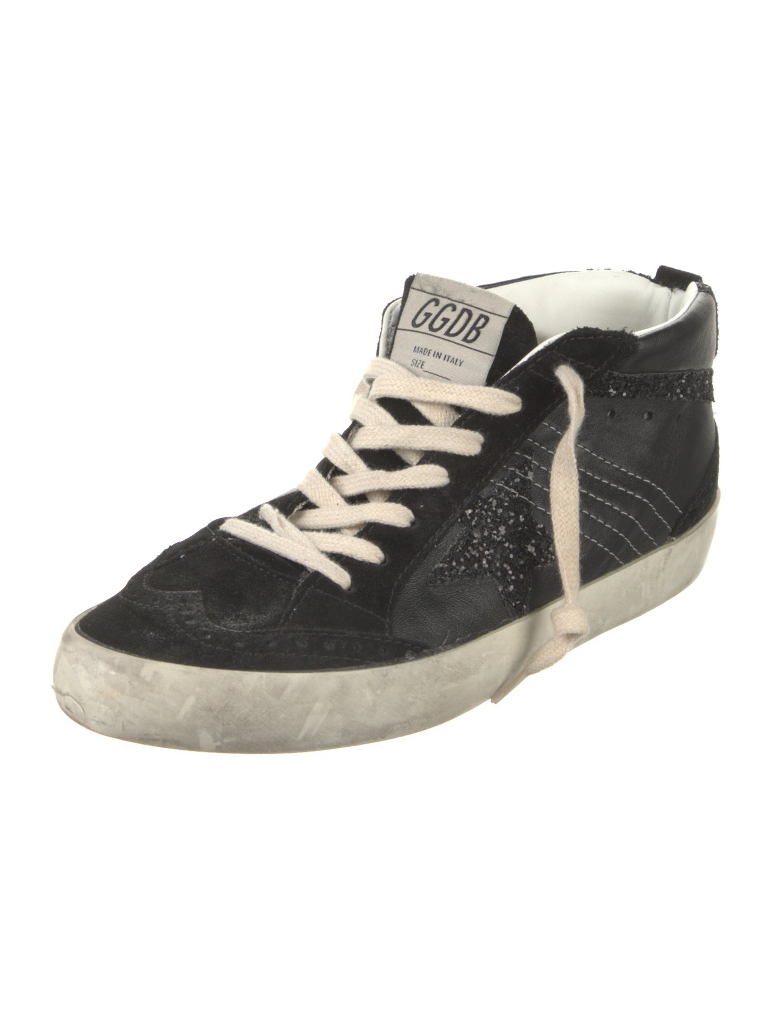 Golden Goose Suede Glitter Accents Sneakers
