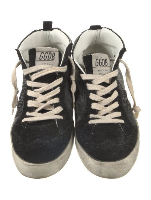 Golden Goose Suede Glitter Accents Sneakers