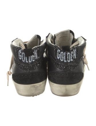 Golden Goose Suede Glitter Accents Sneakers