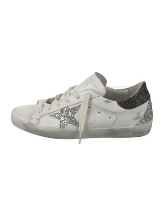 Golden Goose Leather Printed Sneakers