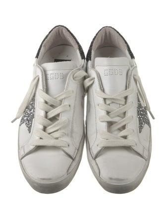 Golden Goose Leather Printed Sneakers