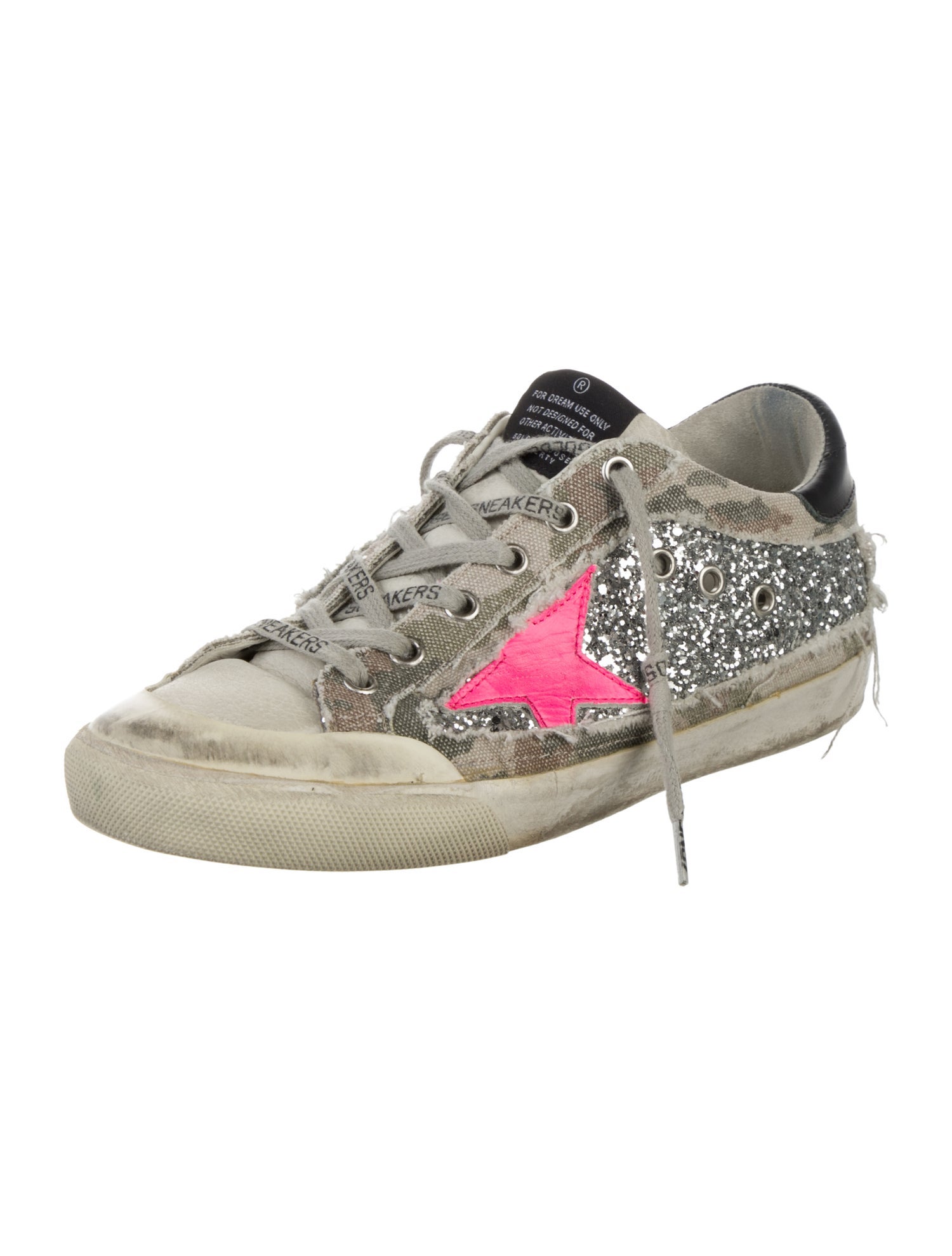 Golden Goose Glitter Printed Sneakers