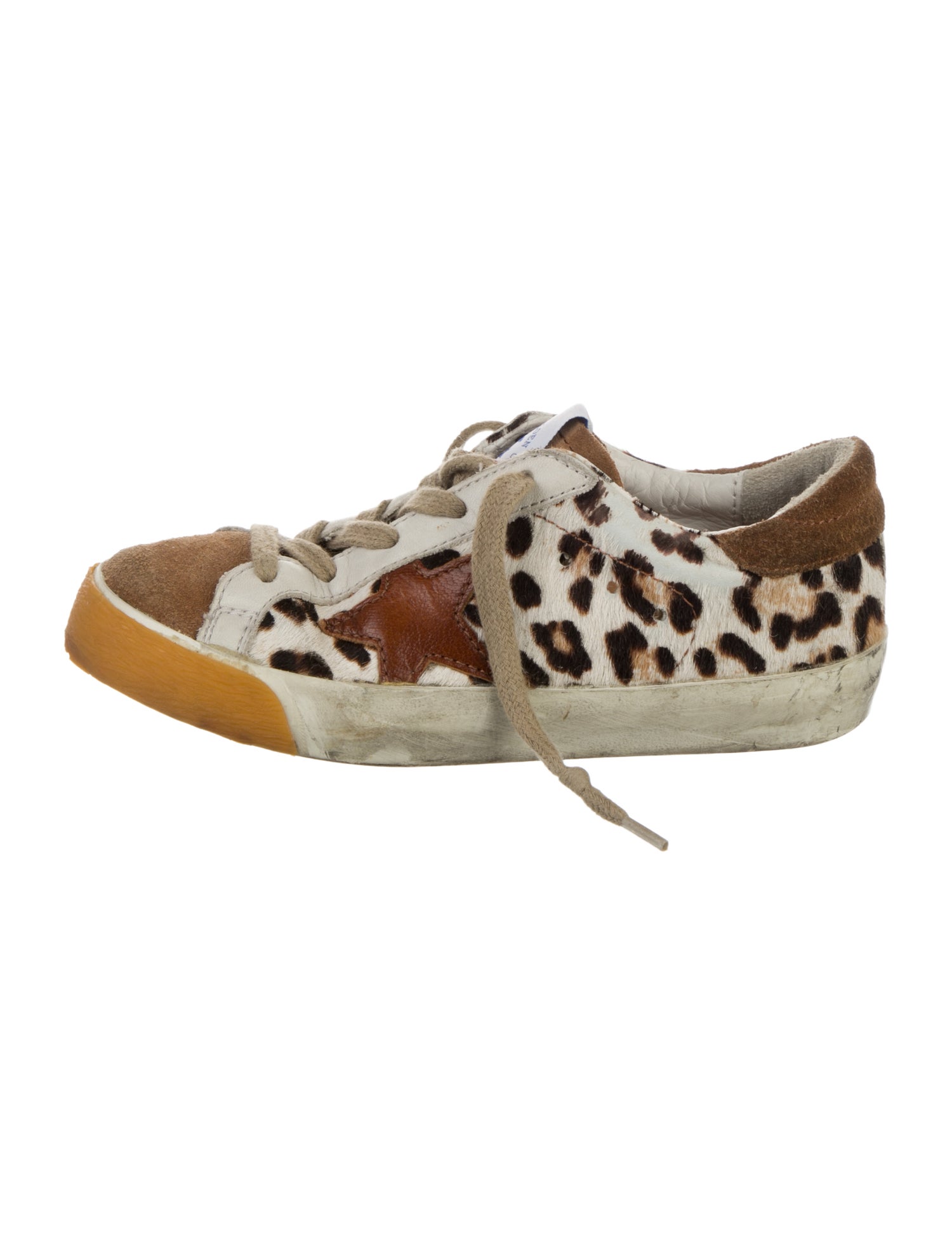 Golden Goose Girls Old School Leopard Print Sneakers