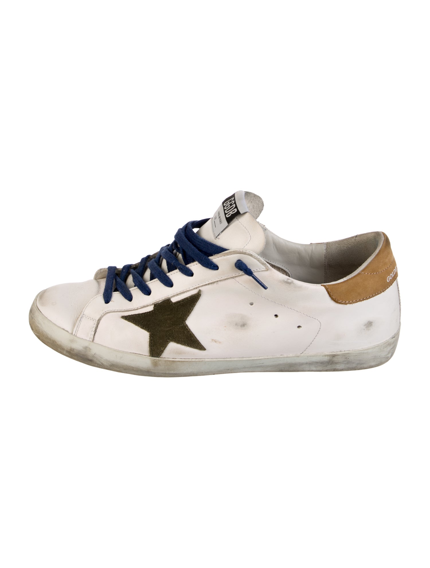 Golden Goose Leather Distressed Accents Sneakers