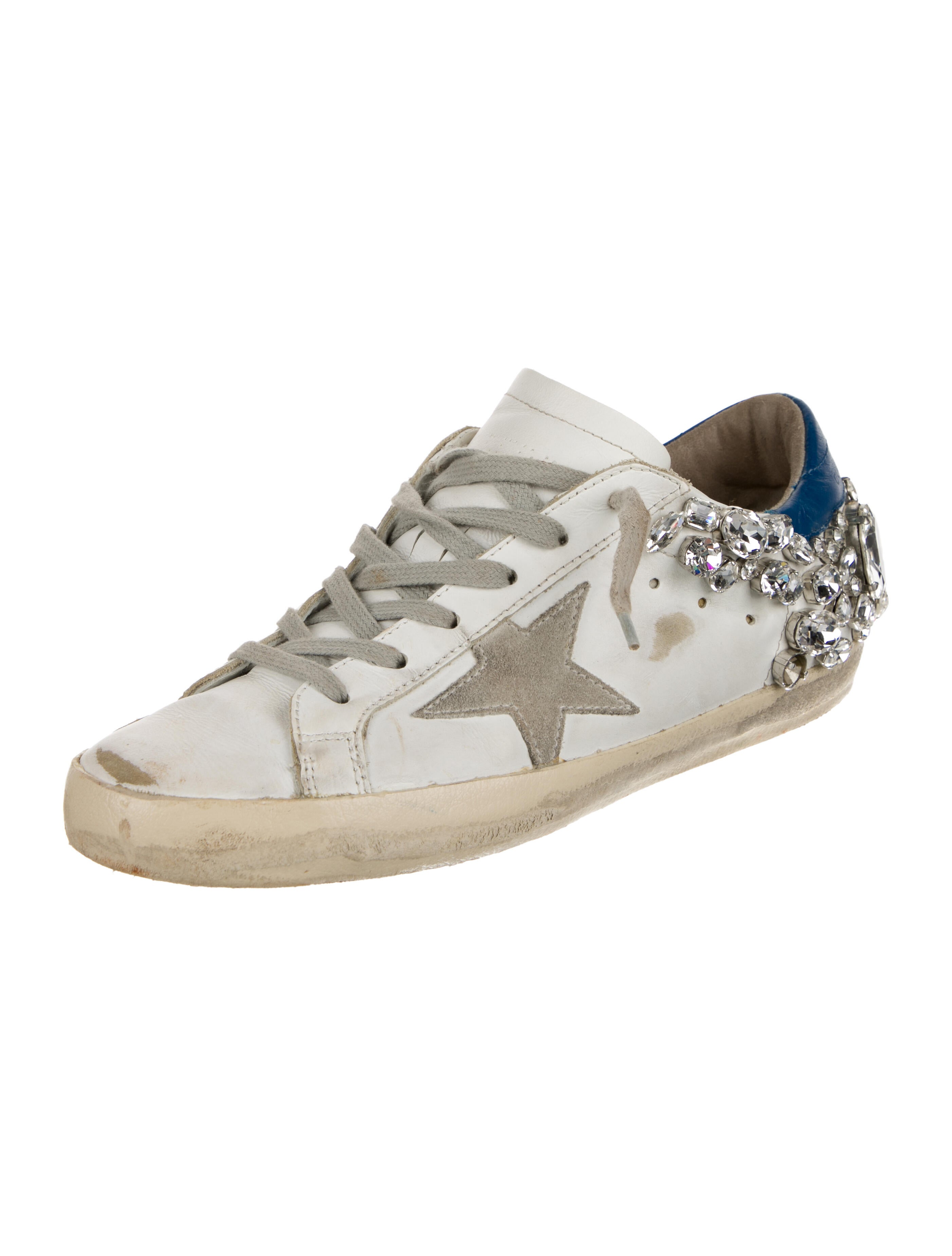 Golden Goose Leather Distressed Accents Sneakers