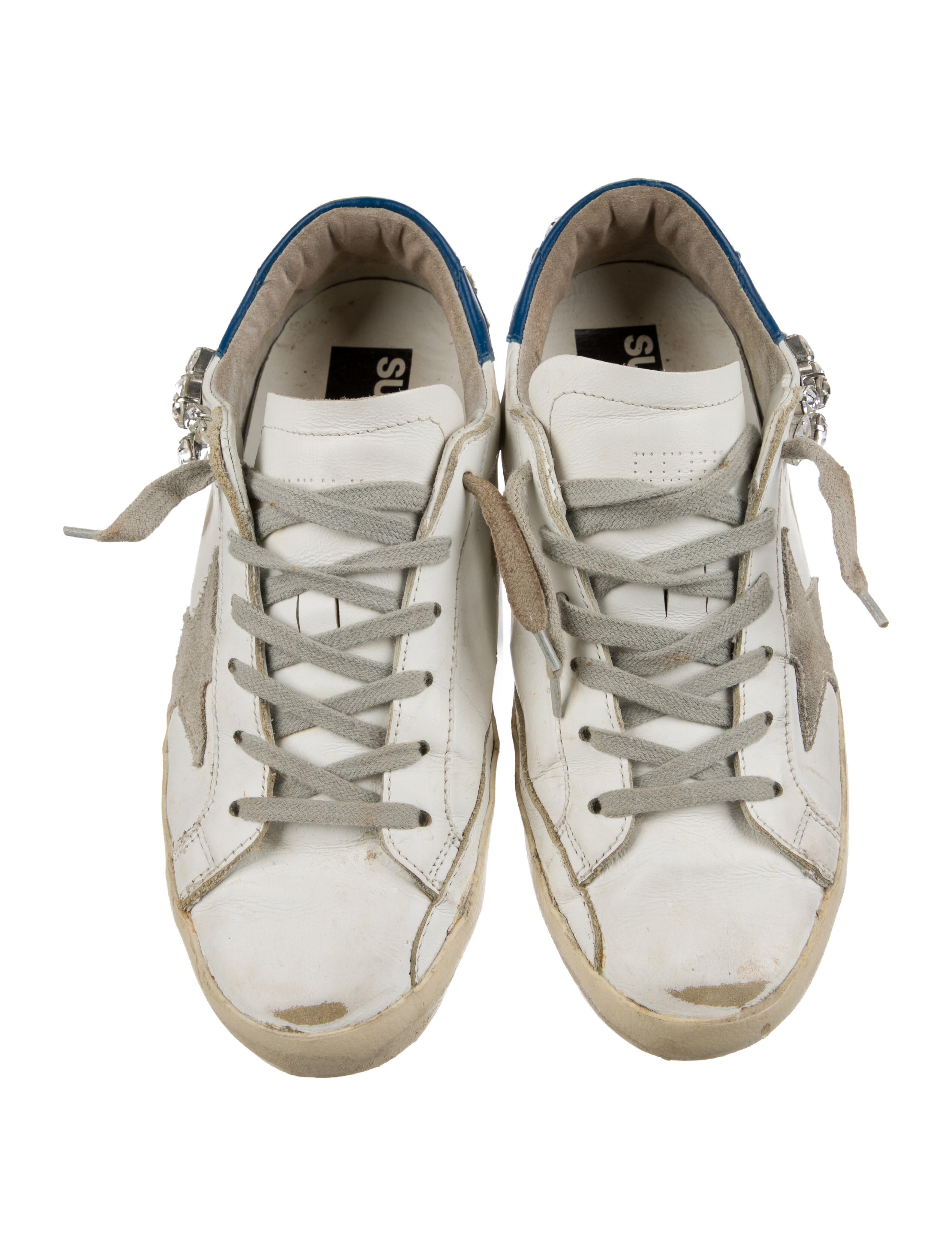 Golden Goose Leather Distressed Accents Sneakers