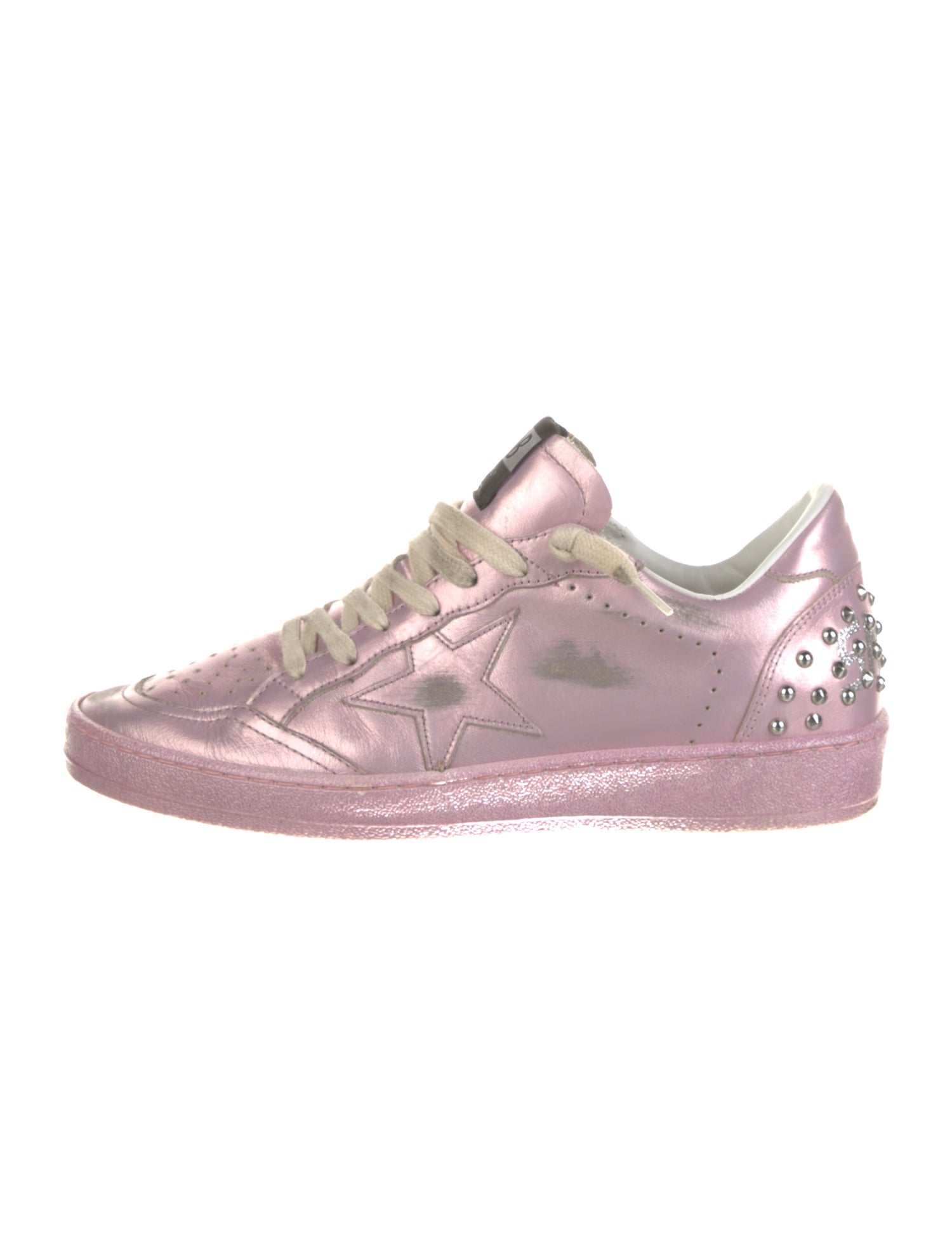 Golden Goose Leather Distressed Accents Sneakers