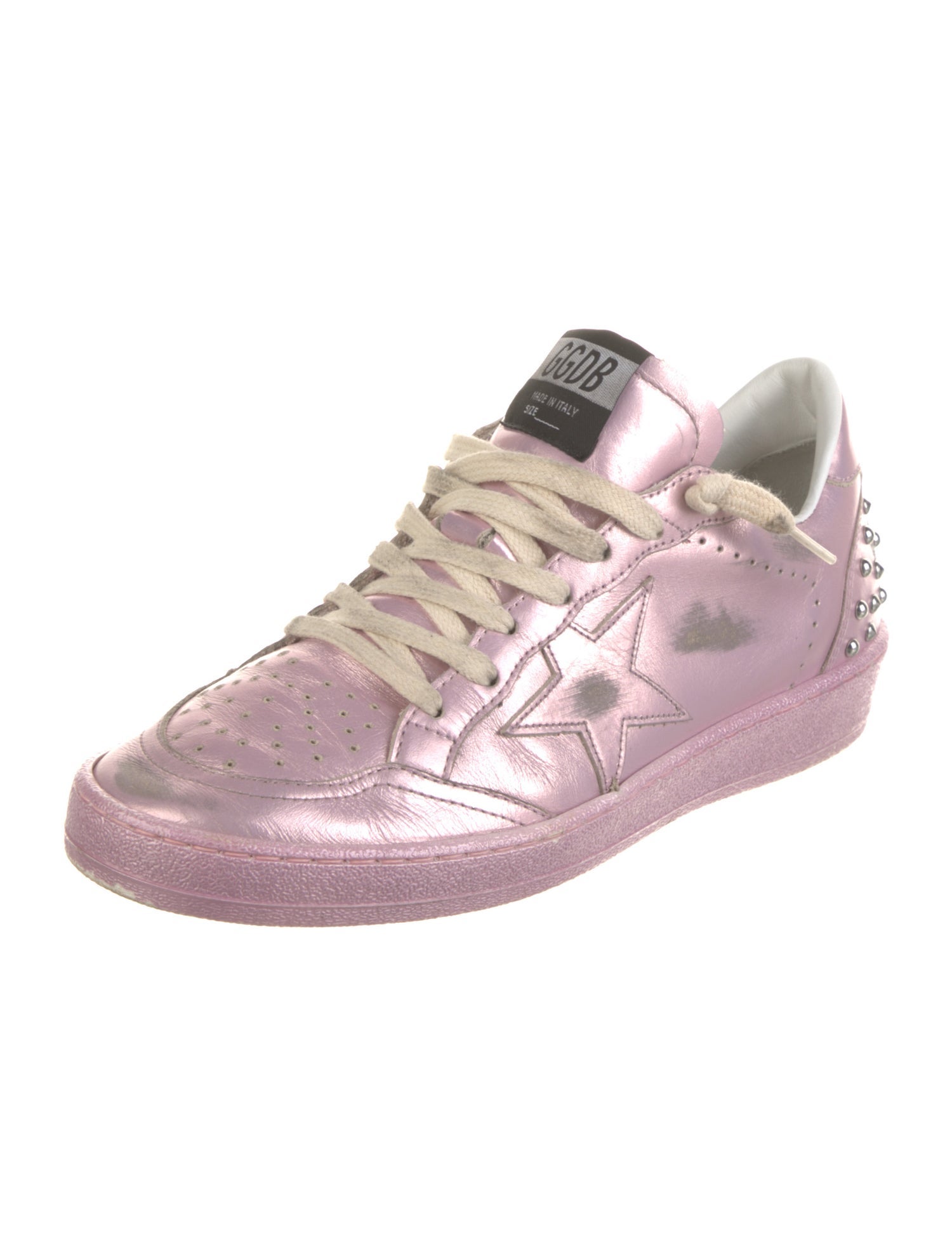 Golden Goose Leather Distressed Accents Sneakers