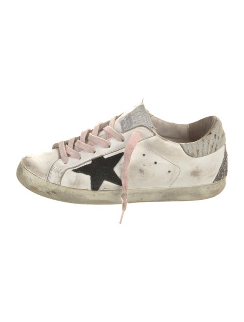 Golden Goose Leather Animal Print Sneakers