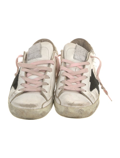 Golden Goose Leather Animal Print Sneakers