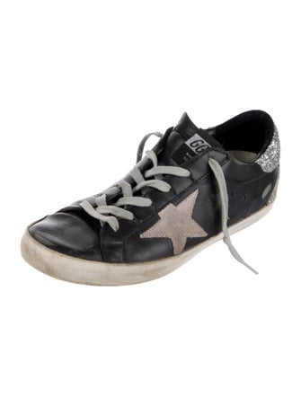 Golden Goose Leather Printed Sneakers