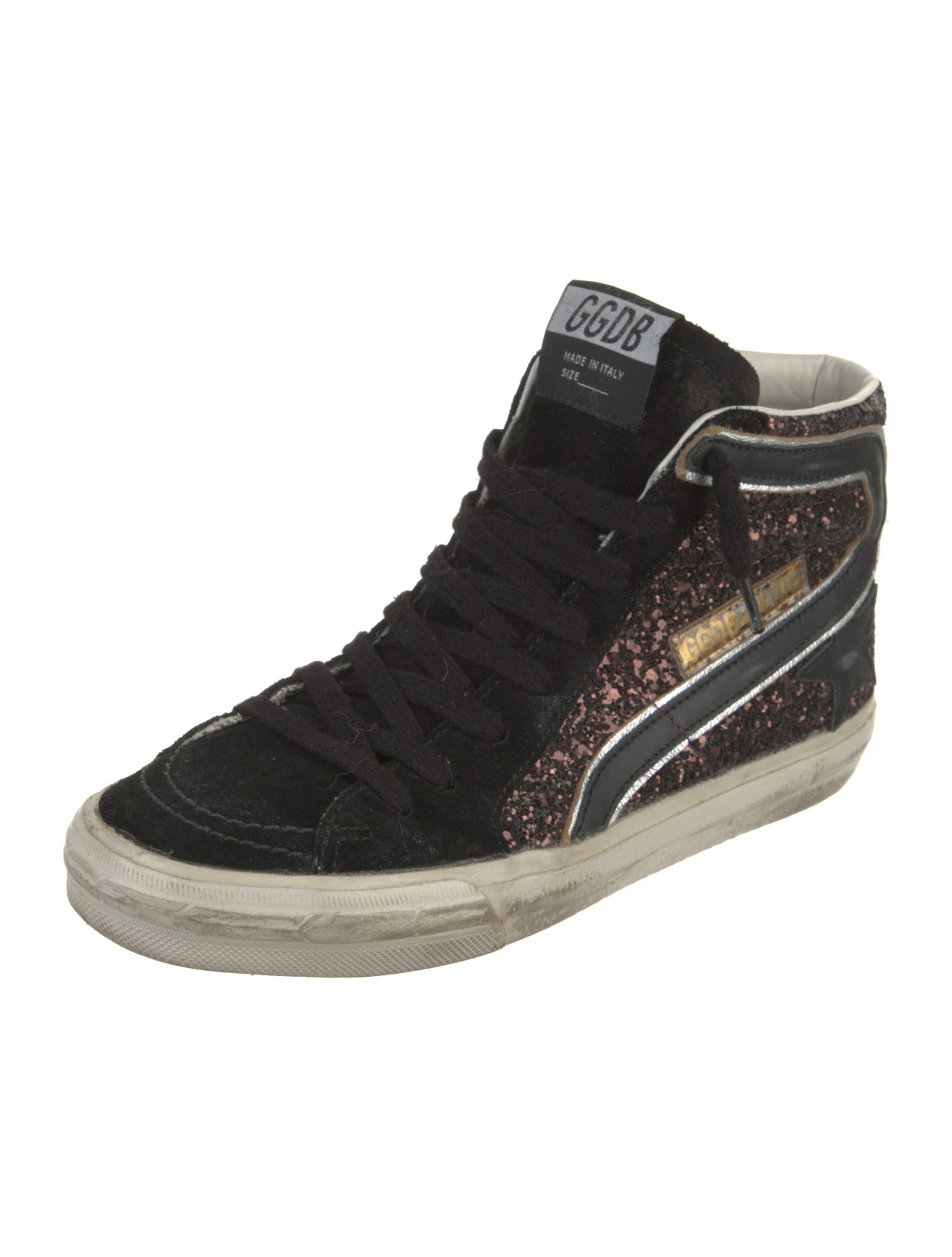 Golden Goose Glitter Printed Sneakers