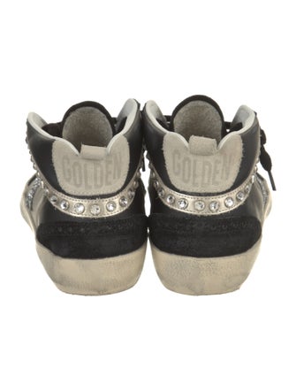 Golden Goose Leather Glitter Accents Sneakers