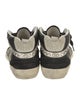 Golden Goose Leather Glitter Accents Sneakers