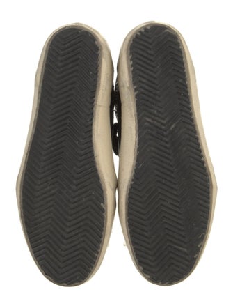 Golden Goose Leather Glitter Accents Sneakers