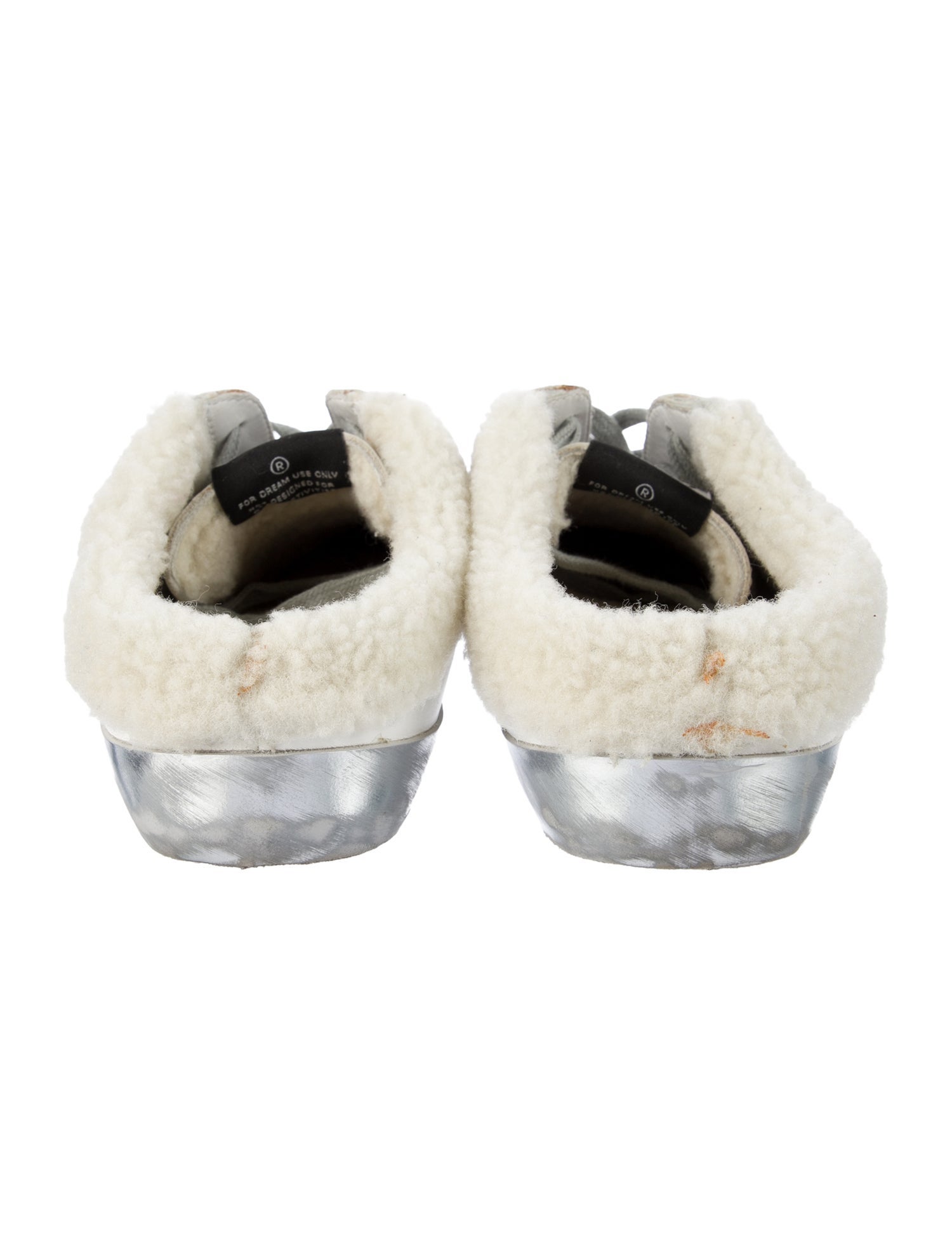 Golden Goose Leather Distressed Accents Slippers