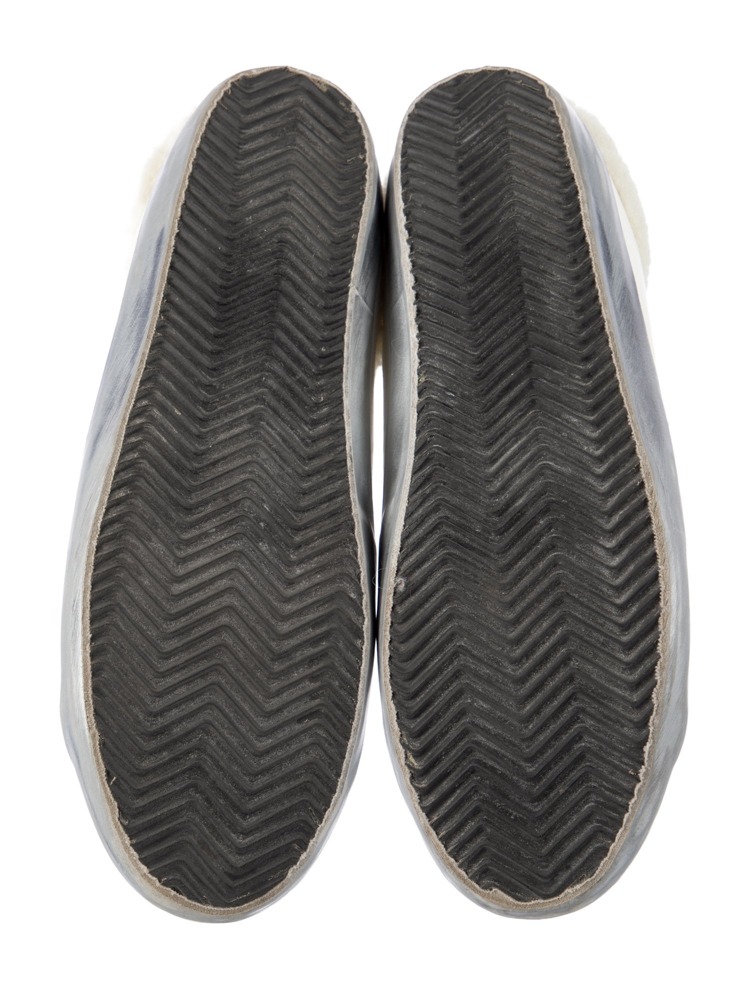 Golden Goose Leather Distressed Accents Slippers