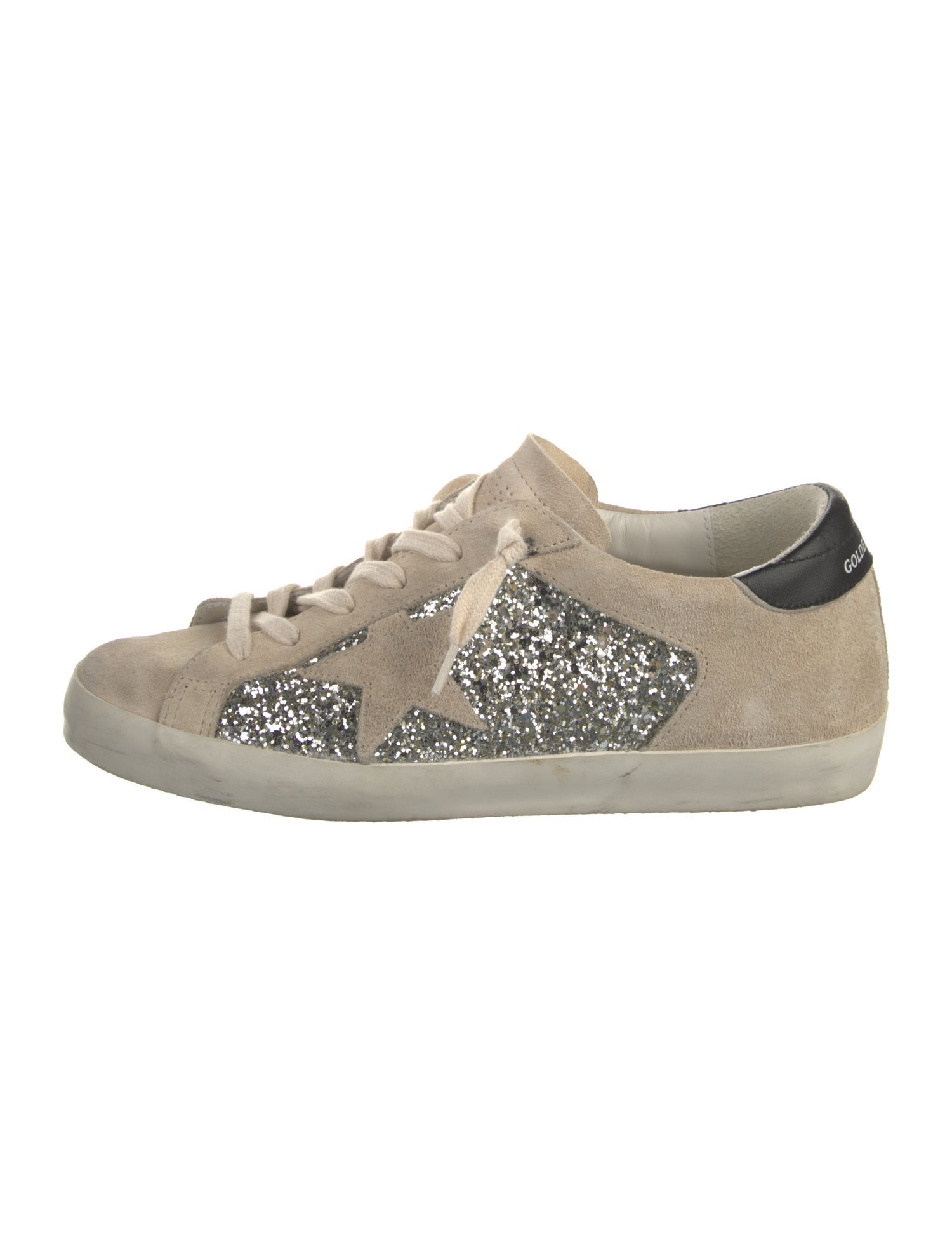 Golden Goose Suede Colorblock Pattern Sneakers