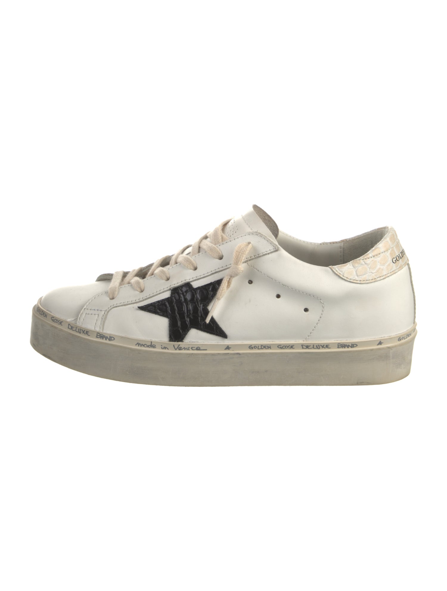 Golden Goose Leather Sequin Embellishments Sneakers
