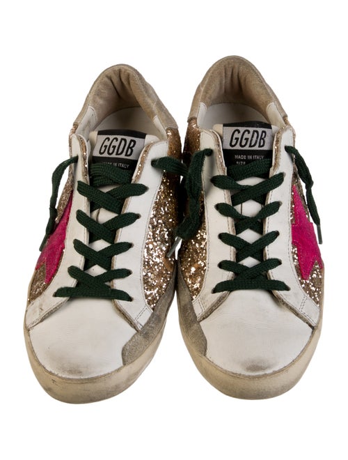 Golden Goose Glitter Colorblock Pattern Sneakers