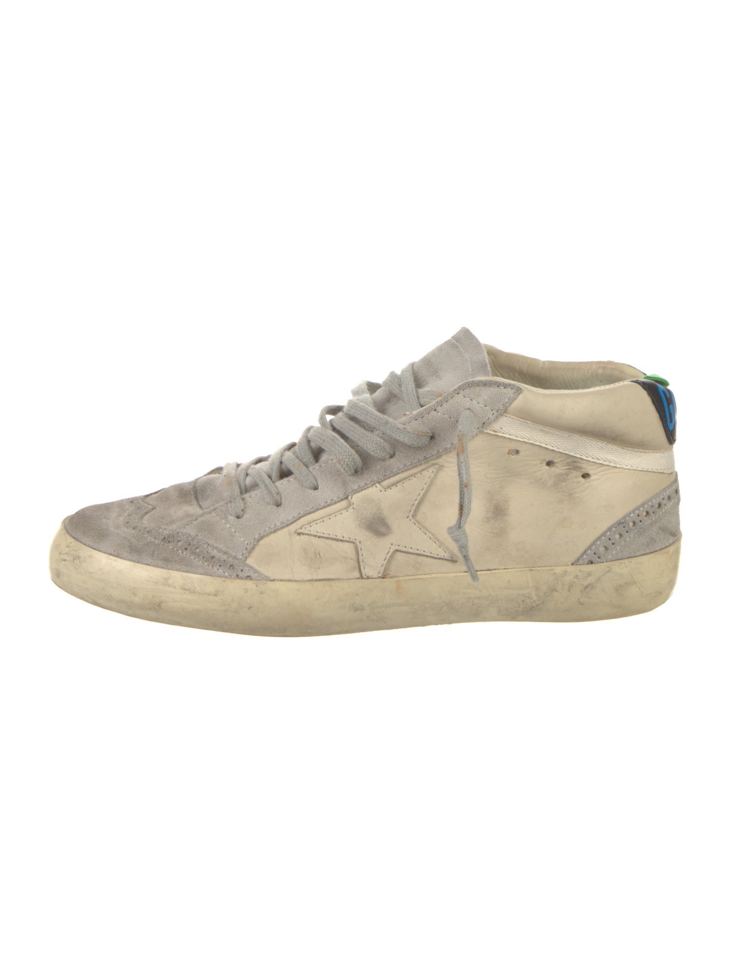 Golden Goose Leather Colorblock Pattern Sneakers