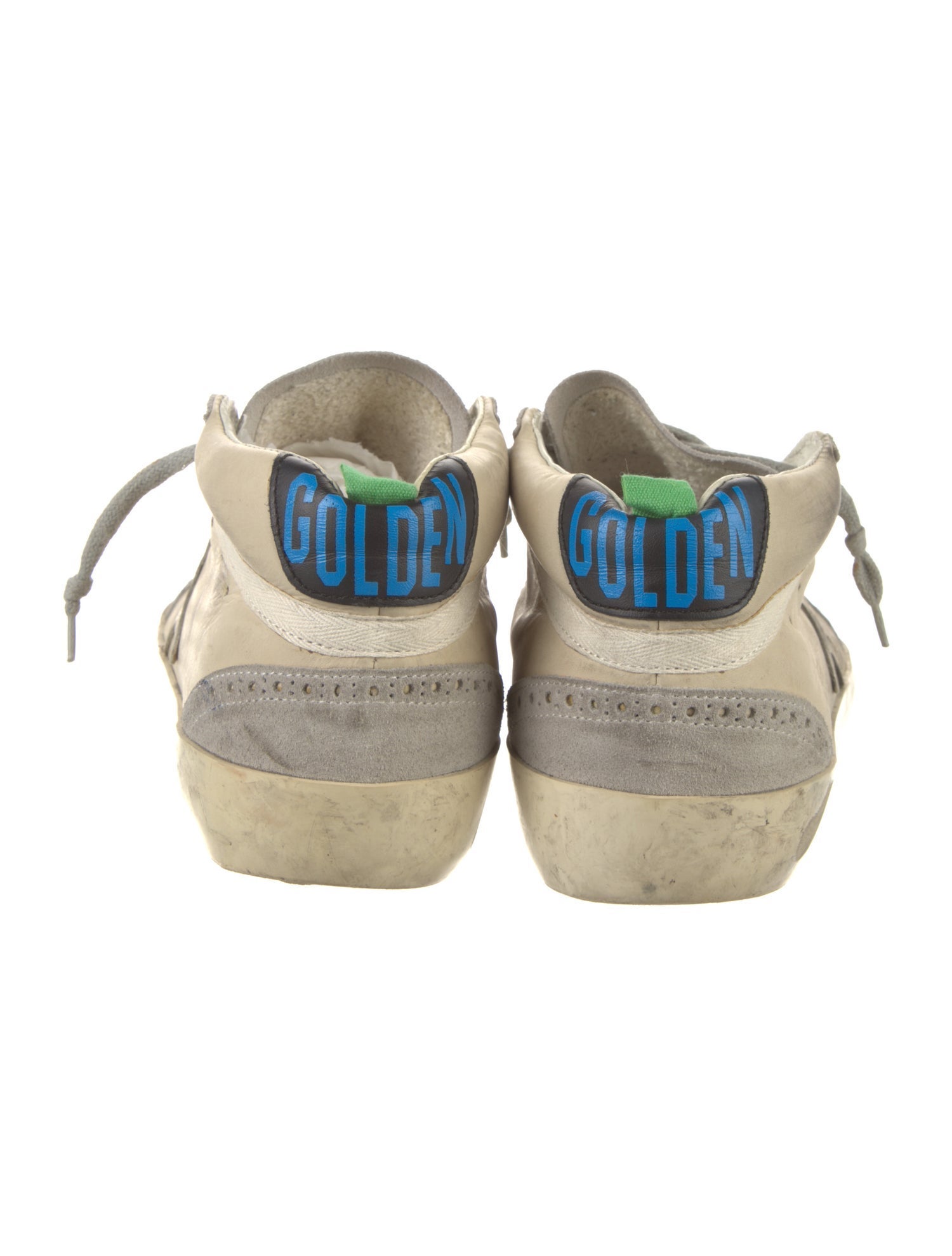 Golden Goose Leather Colorblock Pattern Sneakers