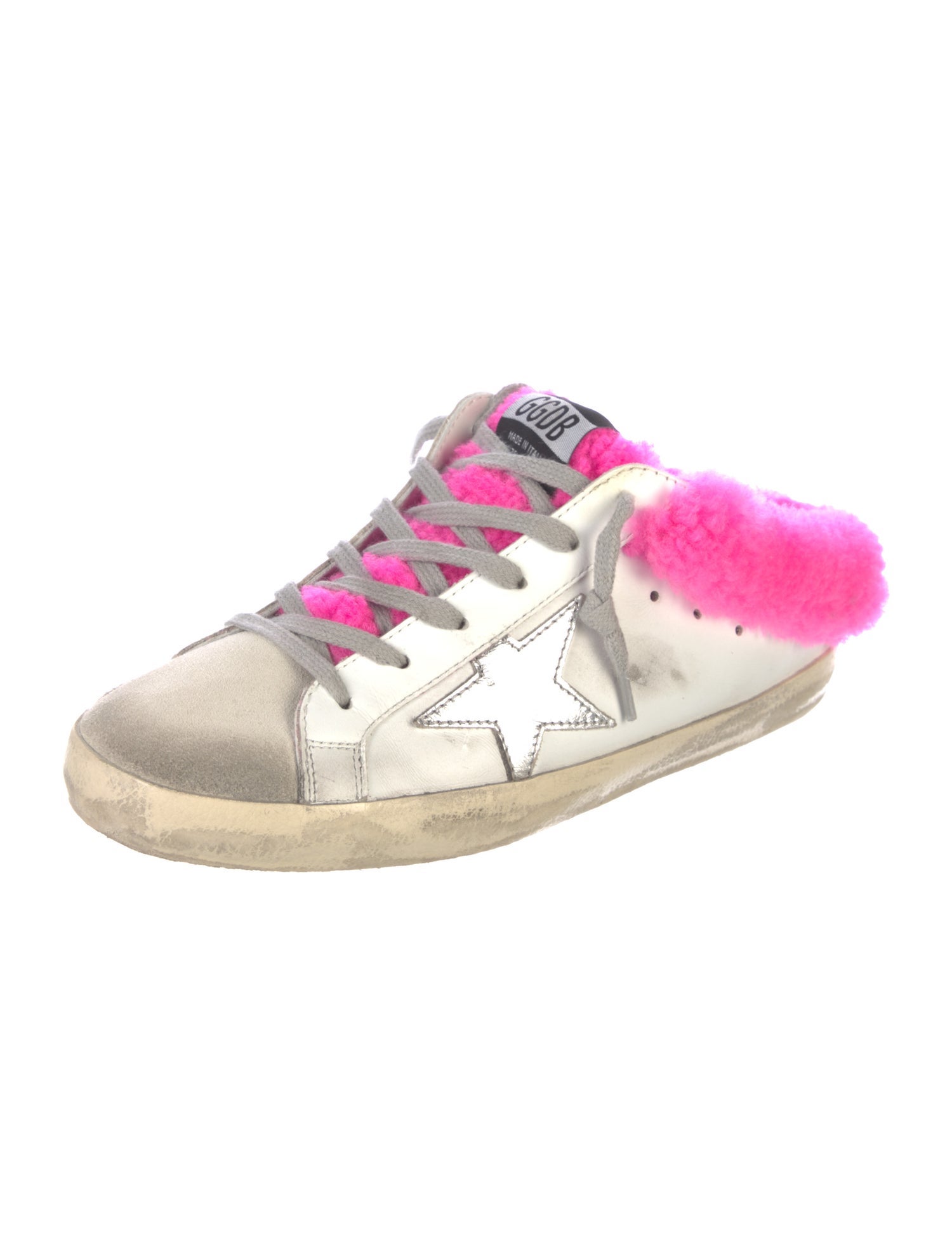 Golden Goose Leather Printed Sneakers