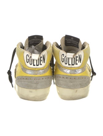Golden Goose Leather Colorblock Pattern Sneakers