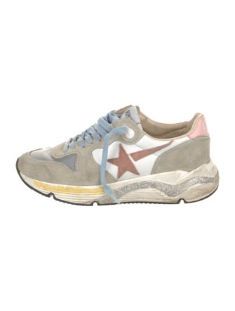 Golden Goose Suede Colorblock Pattern Sneakers