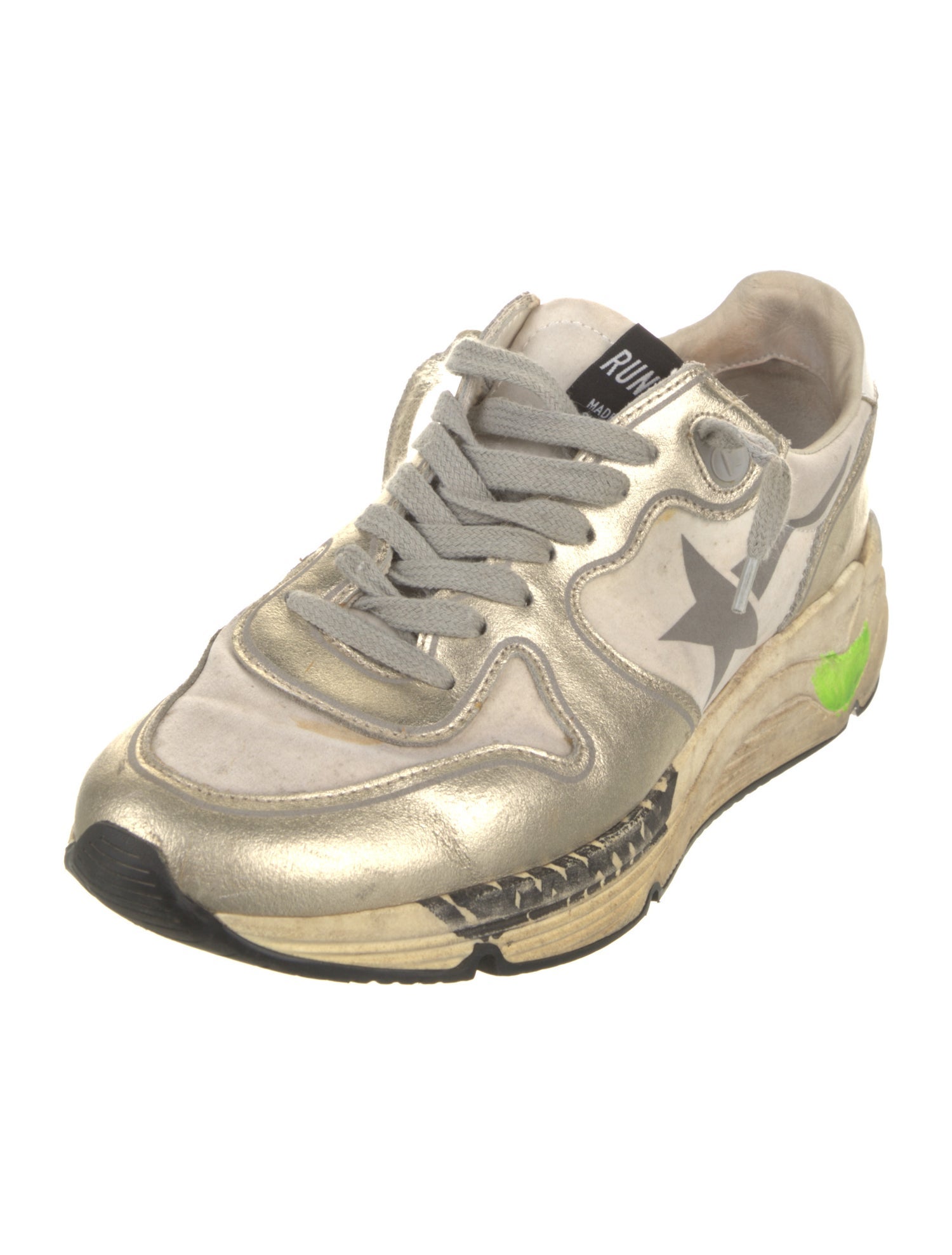 Golden Goose Leather Printed Sneakers