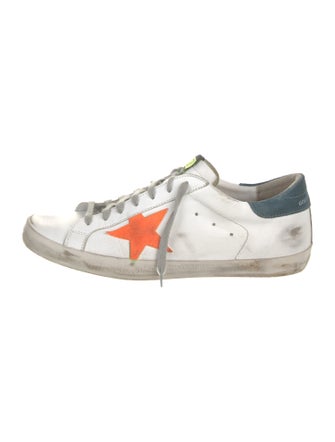 Golden Goose Leather Printed Sneakers