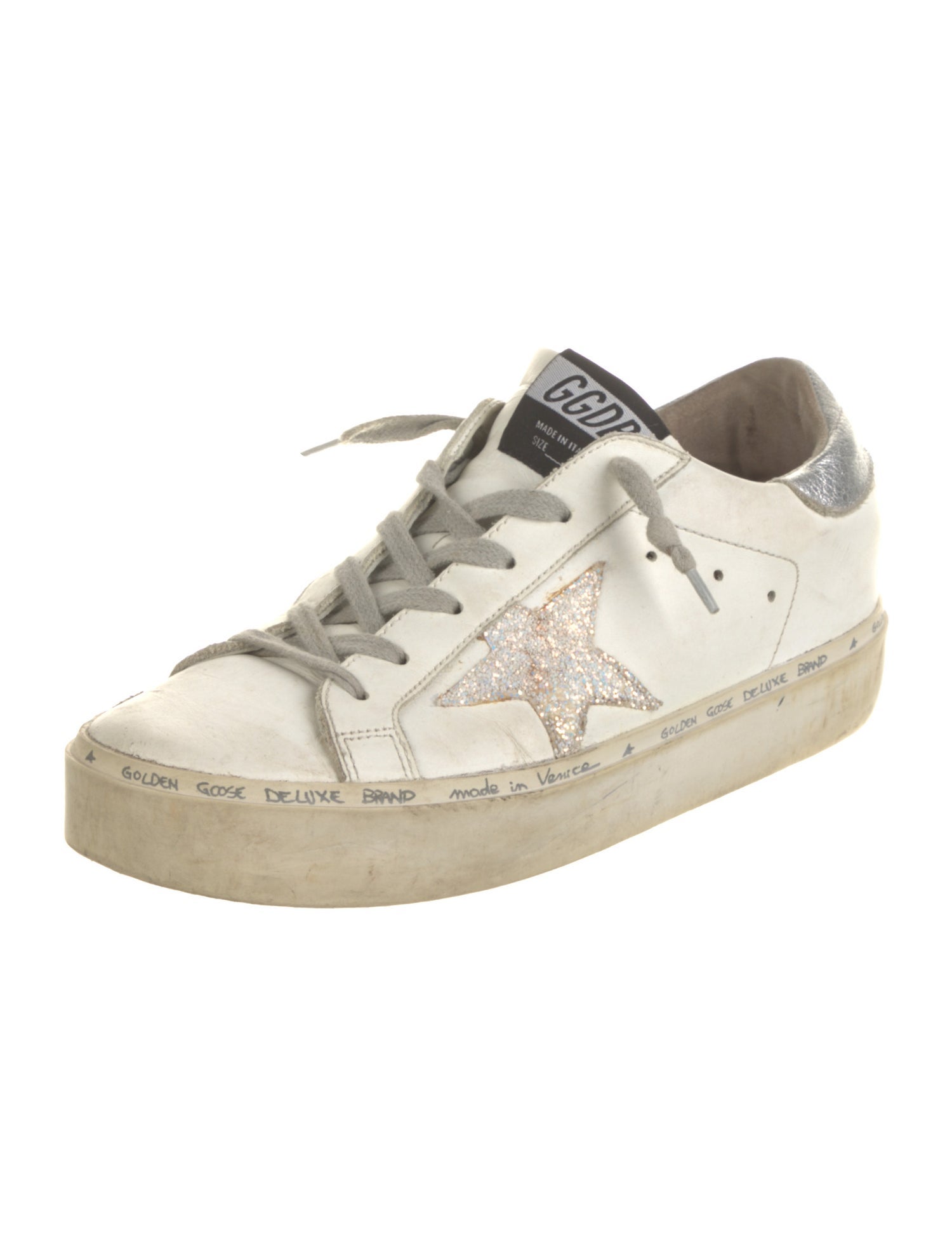 Golden Goose Leather Distressed Accents Sneakers