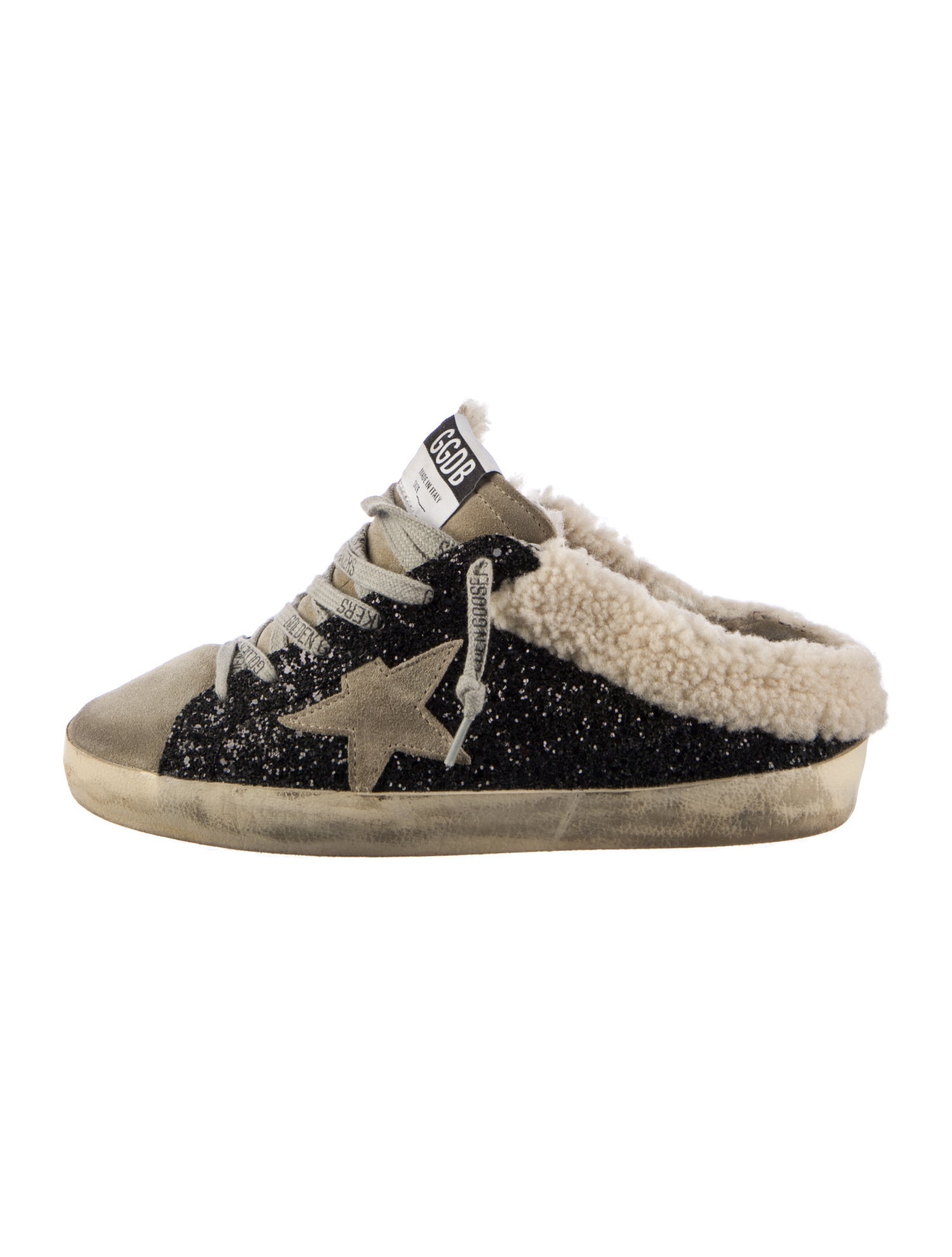 Golden Goose Glitter Colorblock Pattern Sneakers