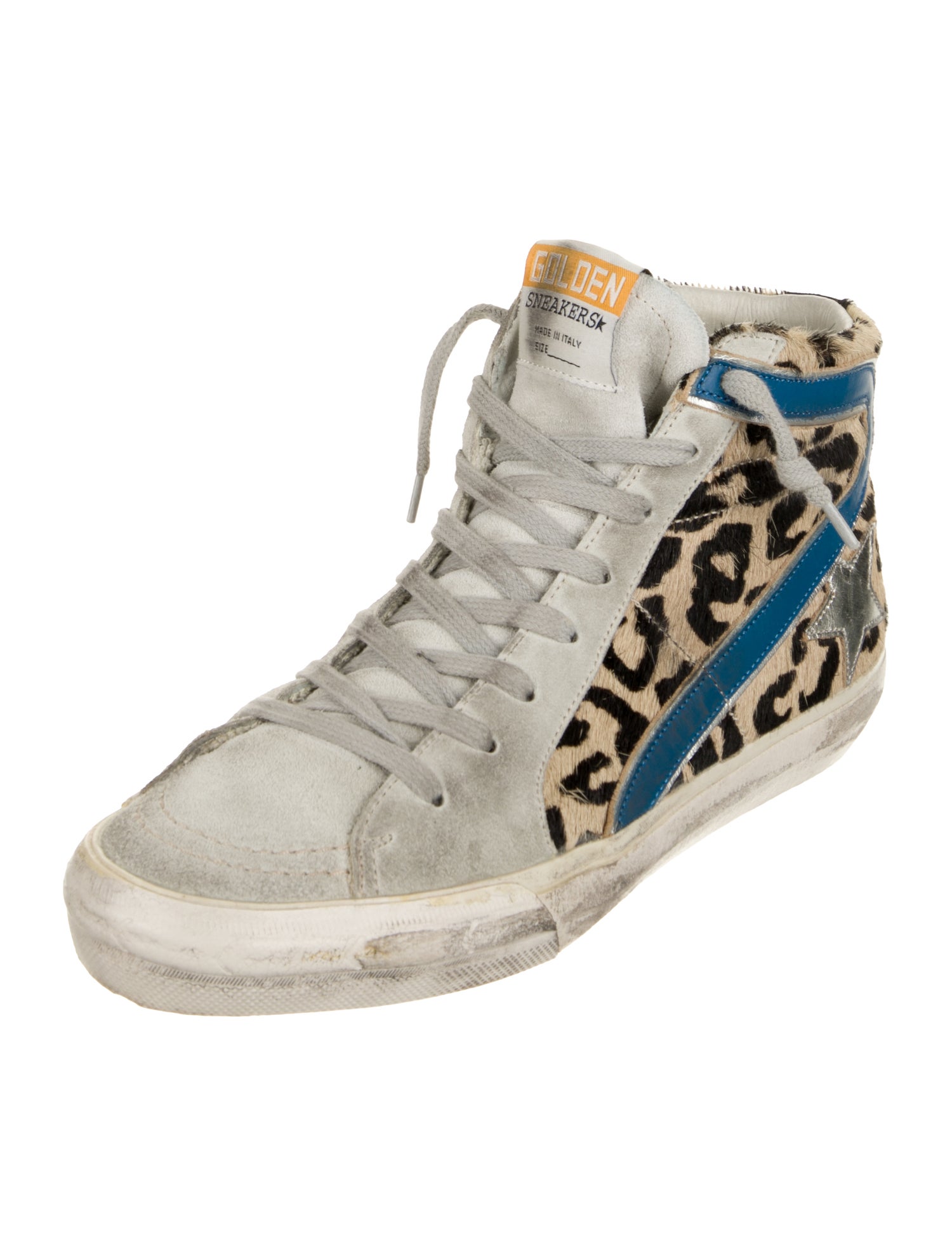 Golden Goose Ponyhair Animal Print Sneakers