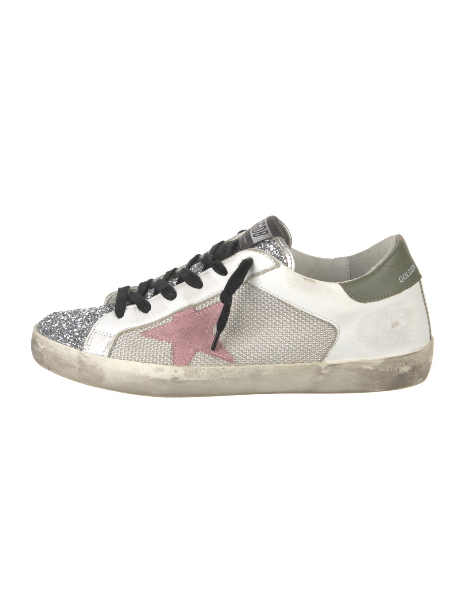 Golden Goose Mesh Colorblock Pattern Sneakers