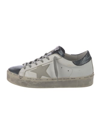 Golden Goose Leather Printed Sneakers