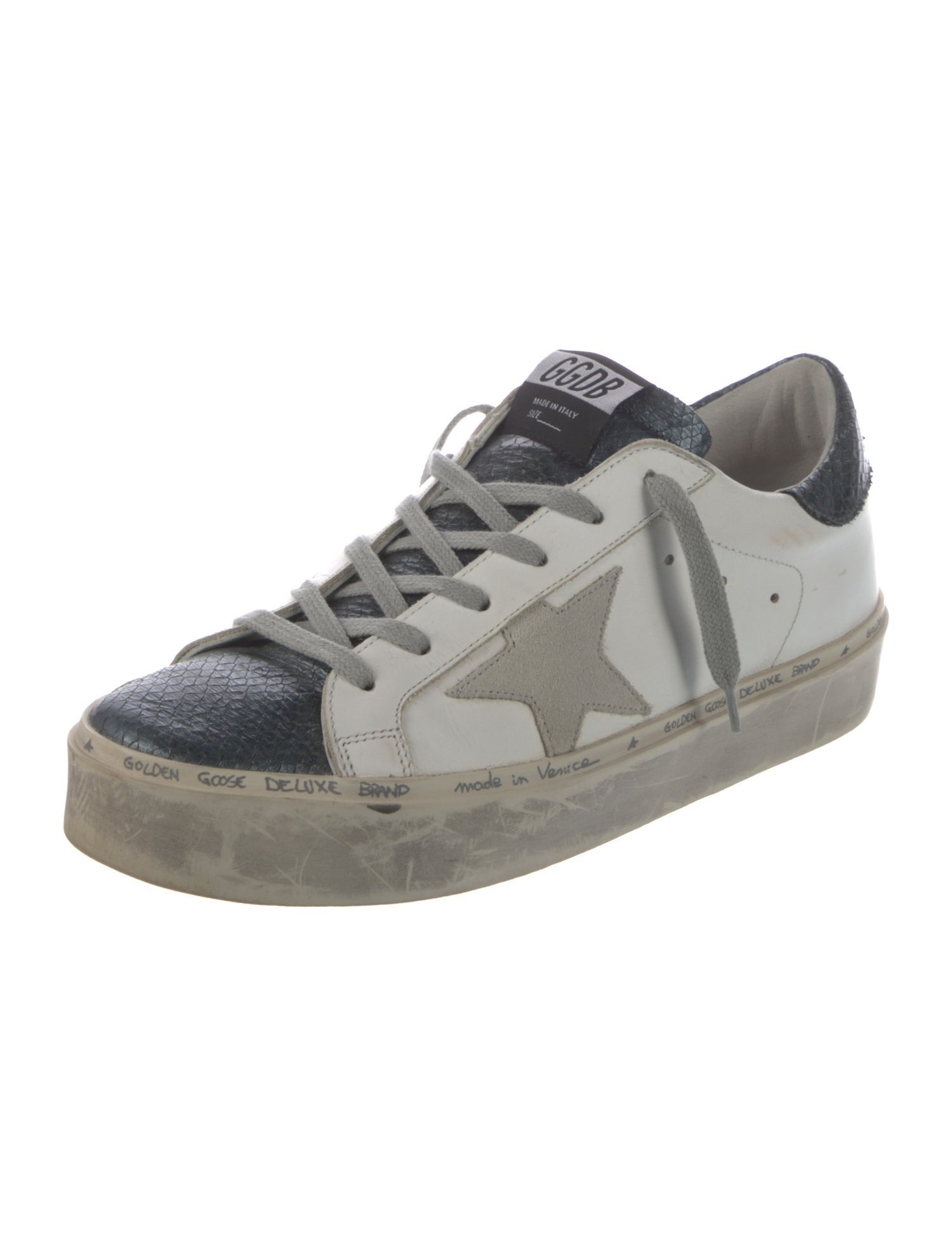 Golden Goose Leather Printed Sneakers