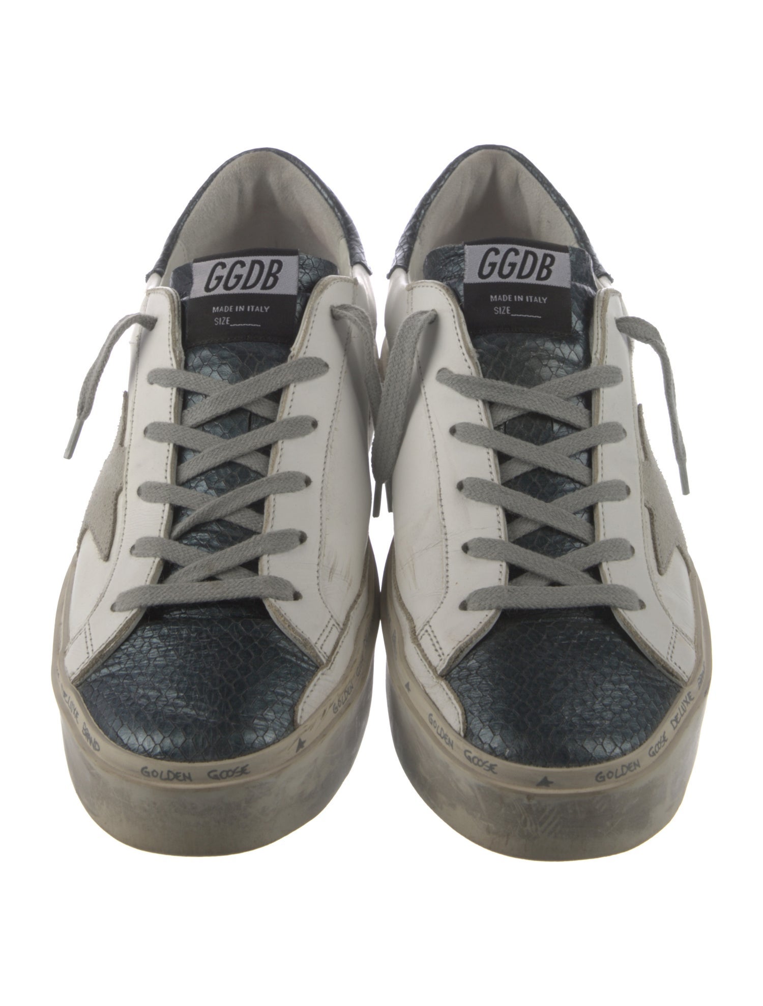 Golden Goose Leather Printed Sneakers