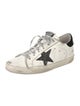 Golden Goose Leather Glitter Accents Sneakers