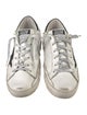 Golden Goose Leather Glitter Accents Sneakers