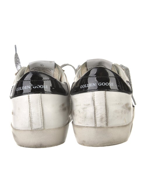Golden Goose Leather Glitter Accents Sneakers