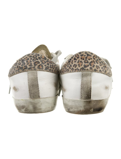 Golden Goose Leather Animal Print Sneakers