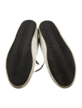 Golden Goose Leather Animal Print Sneakers